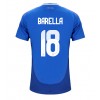 Italien Nicolo Barella #18 Heimtrikot EM 2024 Kurzarm